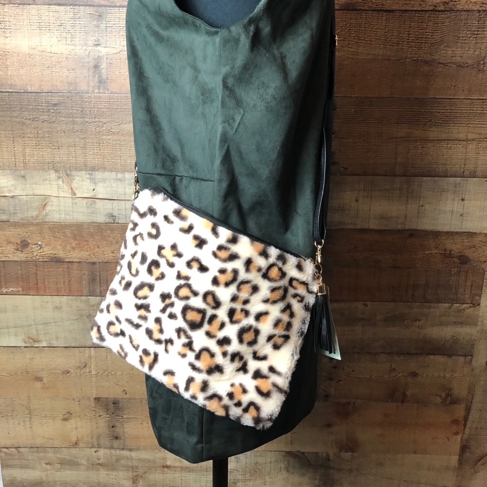 Leopard Fur Crossbody Large